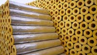Glass wool pipe